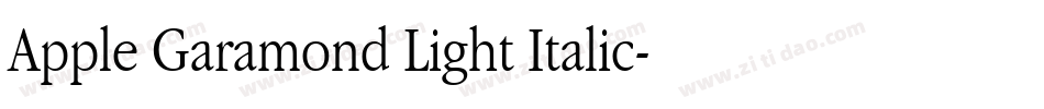 Apple Garamond Light Italic字体转换